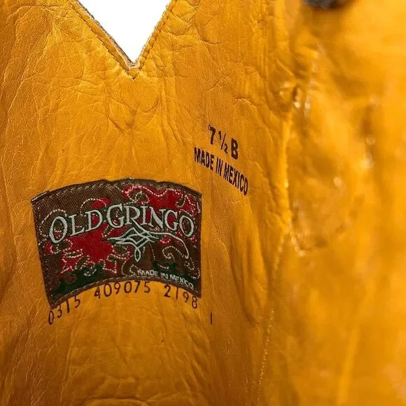 Old Gringo Rarames 13" High Calf Western Cowgirl Tall Red Fringe Boots Size 7.5 - Picture 10 of 10